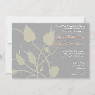 Invitación a la boda de Swirl Leaves