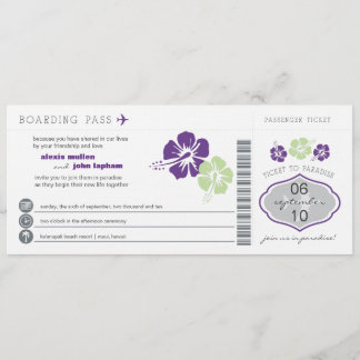 Invitación a la boda de tarjeta de embarque