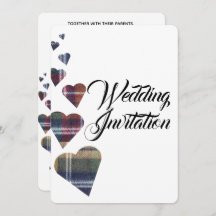 Invitación a la boda de Tartán