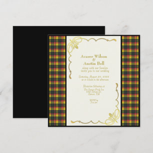Invitación a la boda de Tartán moderno en Buchanan