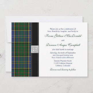 Invitación a la boda de Tartán por la caza de MacM