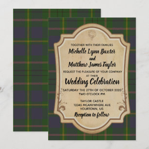 Invitación a la boda de Taylor Tartan
