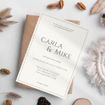 Invitación a la boda de tazas minimalistas<br><div class="desc">Eleva tu boda con esta invitación minimalista intemporal, con un fondo de taupe limpio, una tipografía serif refinada y una paleta neutra suave. Perfecto para las parejas que buscan una estética boda elegante, sobria y moderna. Ideal para bodas de lujo, edificaciones de la ciudad o ceremonias de campo de moda....</div>