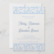 Invitación a la boda de tela en la jungla de perri