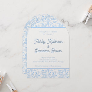 Invitación a la boda de tela en la jungla de perri