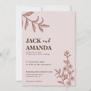 Invitación a la boda de tema bohemia de la Moda de