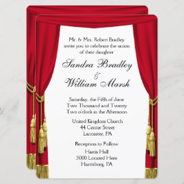 Invitación a la boda de tema de cine/teatro