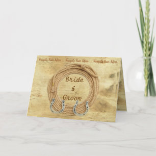Invitación a la boda de temas occidentales