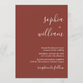 Invitación a la boda de Terracota