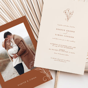 Invitación a la boda de Terracota