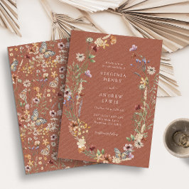 Invitación a la boda de Terracotta Boho