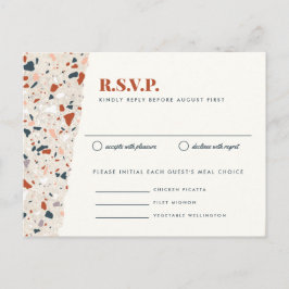 Invitación a la boda de Terrazzo RSVP