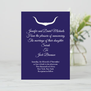 Invitación a la boda de Texas Longhorn
