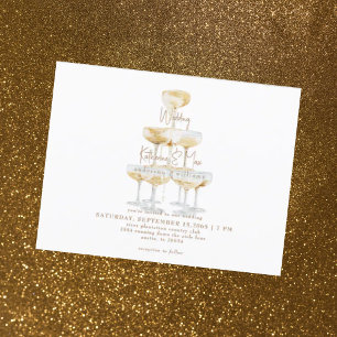 Invitación a la boda de texto de la Torre de Champ