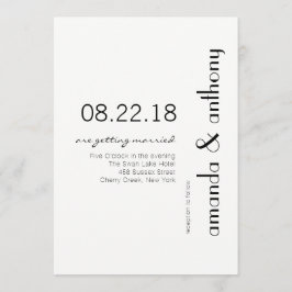 Invitación a la boda de texto moderno