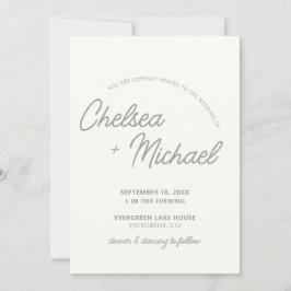 Invitación a la boda de texto simple