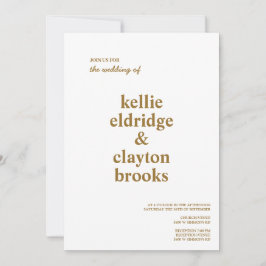 Invitación a la boda de tipo moderno