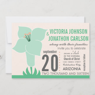 Invitación a la boda de tipografía moderna Lirio-A