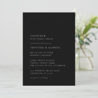 Invitación a la boda de tipografía ultra mínima