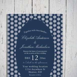 Invitación a la boda de Tono de Joyas de Invierno