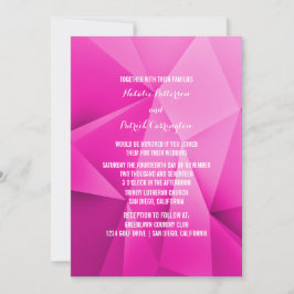 Invitación a la boda de tonos de joyas rosas