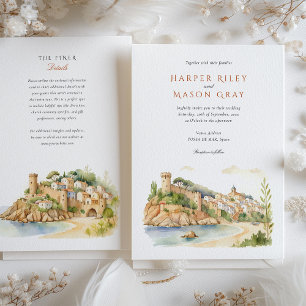 Invitación a la boda de Tossa de Mar España
