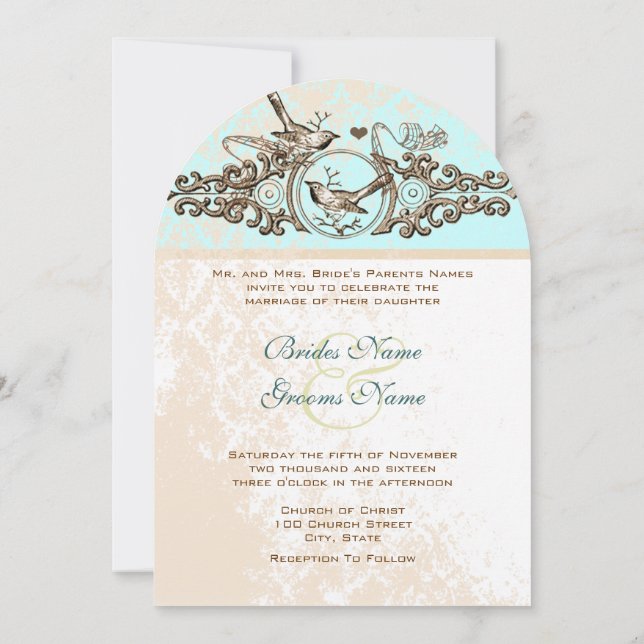 Invitación a la Boda de Trabajo de Hierro de Bronc (Reverso)