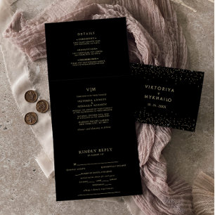 Invitación a la boda de tres veces con Purpurina d