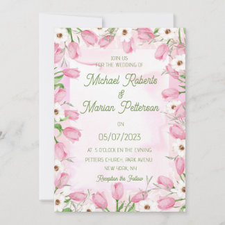Invitación a la boda de Tulips