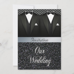 Invitación a la boda de Tuxedo gay