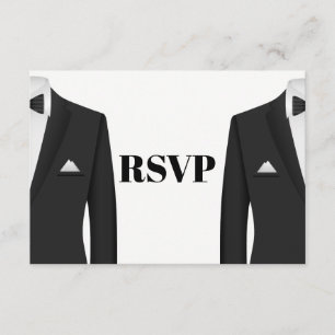 Invitación a la boda de Tuxedo gay RSVP
