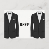 Invitación a la boda de Tuxedo gay RSVP