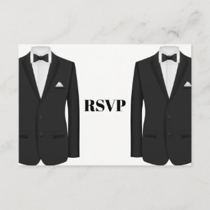Invitación a la boda de Tuxedo gay RSVP