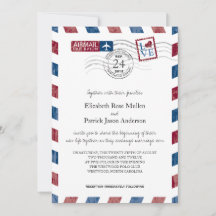 Invitación a la boda de un antiguo Airmail