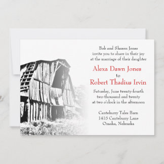 Invitación a la boda de un bar rústico 2