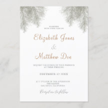 Invitación a la boda de un Boda forestal en la mon