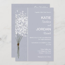 Invitación a la boda de un Bouquet floral simple