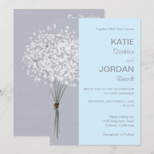Invitación a la boda de un Bouquet floral simple