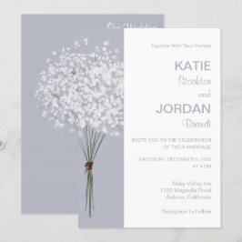 Invitación a la boda de un Bouquet floral simple