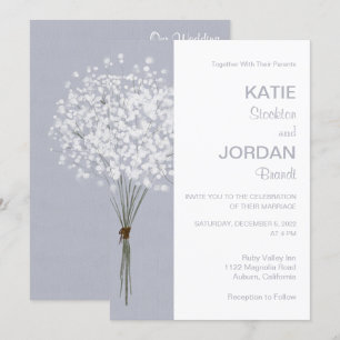 Invitación a la boda de un Bouquet floral simple