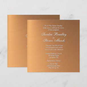 Invitación a la boda de un brezal de cobre