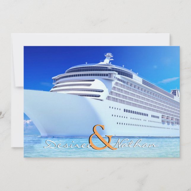 Invitación a la boda de un buque crucero (Anverso)