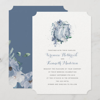 Invitación a la boda de un Escudo de color de agua