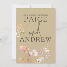 Invitación a la boda de un granjero con Wildflower