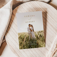 Invitación a la boda de un guión gráfico elegante 