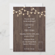 Invitación a la boda de un Jar Rústico