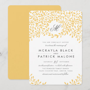 Invitación a la boda de un jardín secreto - Mostaz
