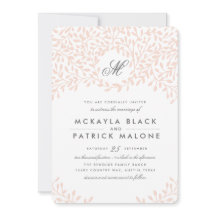 Invitación a la boda de un jardín secreto - Rubor