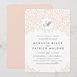 Invitación a la boda de un jardín secreto - Rubor
