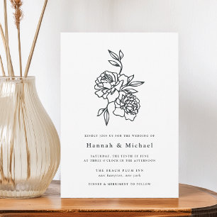 Invitación a la boda de un jardín secreto   Tinta